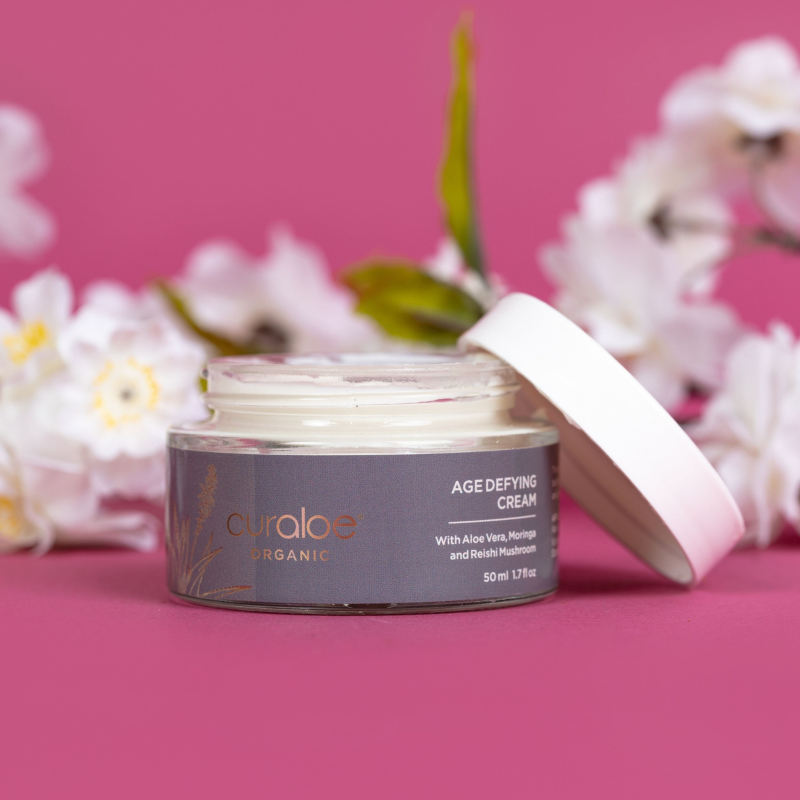 Organic Age Defying Cream - 65% Aloe Vera and Reishi Mushroom