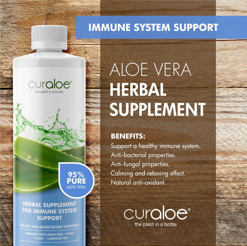 Immune System Support Supplement - 95% Aloe Vera + Immune System Boosting Herbs