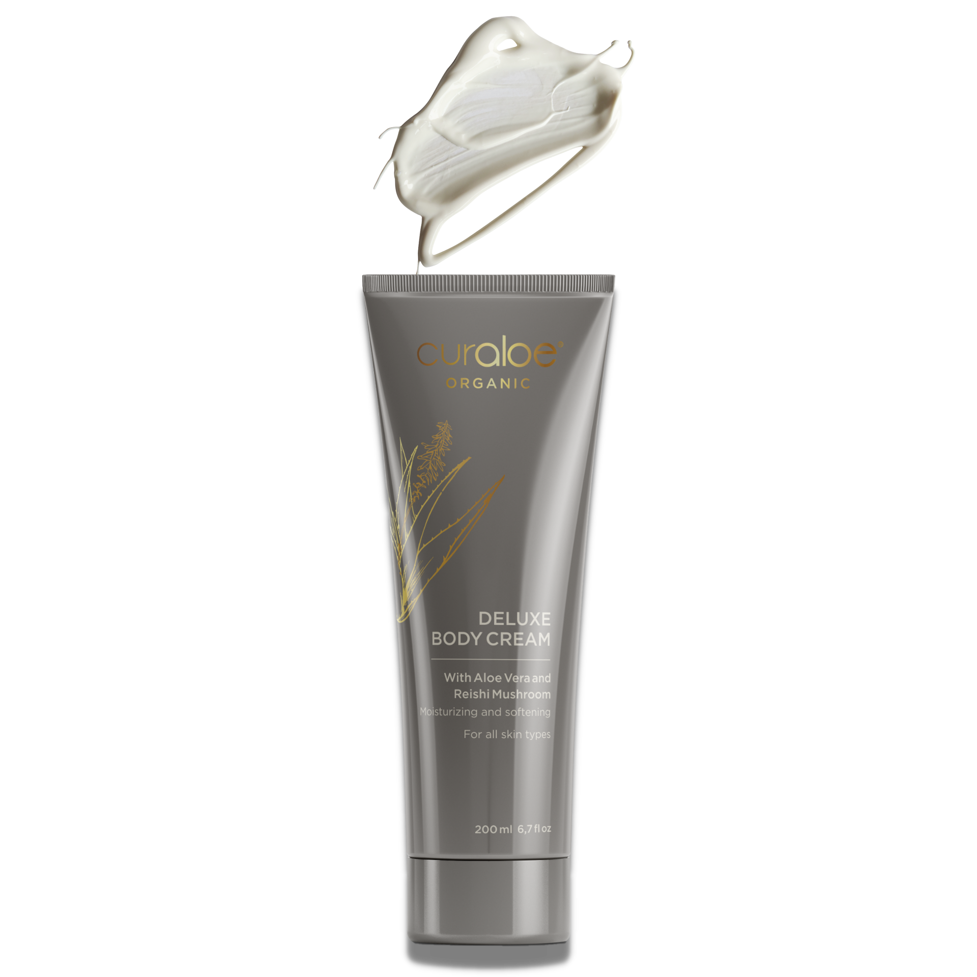 Deluxe Body Cream Organic - 67% Aloe Vera and Reishi Mushroom