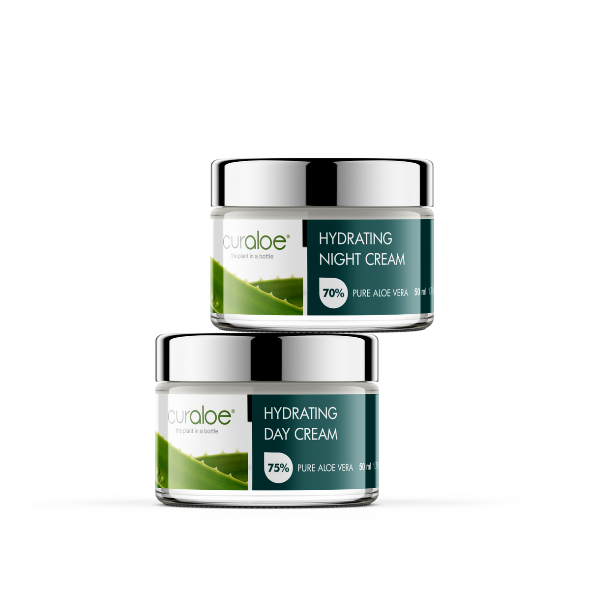 Hydrating Day & Night Cream Combo from Aloe Vera | Curaloe®